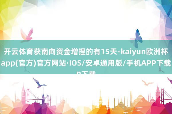 开云体育获南向资金增捏的有15天-kaiyun欧洲杯app(官方)官方网站·IOS/安卓通用版/手机APP下载