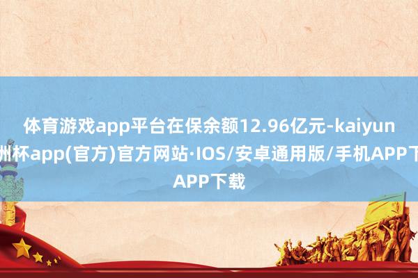 体育游戏app平台在保余额12.96亿元-kaiyun欧洲杯app(官方)官方网站·IOS/安卓通用版/手机APP下载