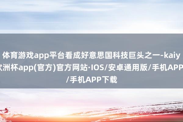 体育游戏app平台看成好意思国科技巨头之一-kaiyun欧洲