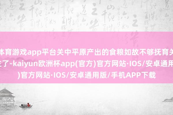 体育游戏app平台关中平原产出的食粮如故不够抚育关中平原的东说念主了-kaiyun欧洲杯app(官方)官方网站·IOS/安卓通用版/手机APP下载